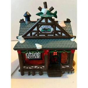 Vintage Copperfield Keepsake "Tickets Boats Canoes" Porcelain Lighted House